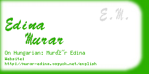 edina murar business card